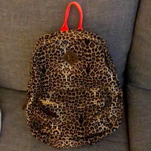 Steve Madden Leopard Print Slouchy Backpack.